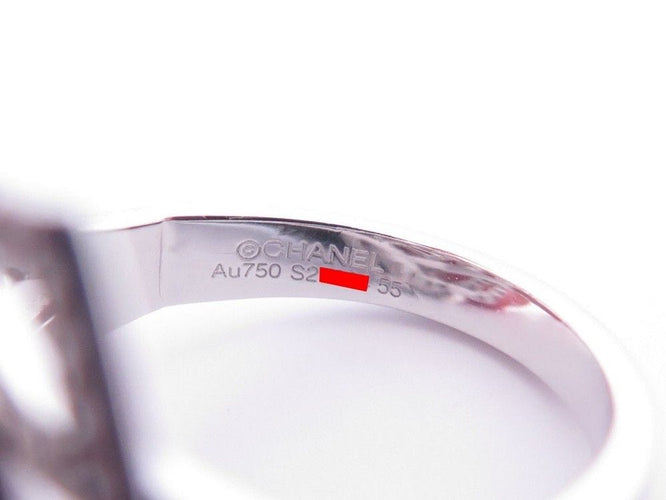 Bague 55 bague CHANEL camelia 1932 or blanc 18k & 167 diamants 2.31ct 58 Facettes 255365