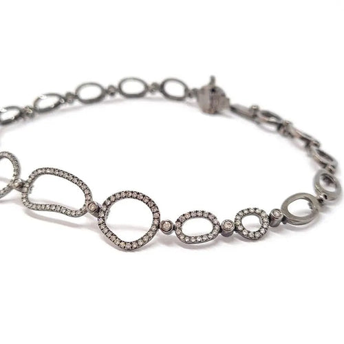 Bracelet Bracelet diamants or noir 58 Facettes