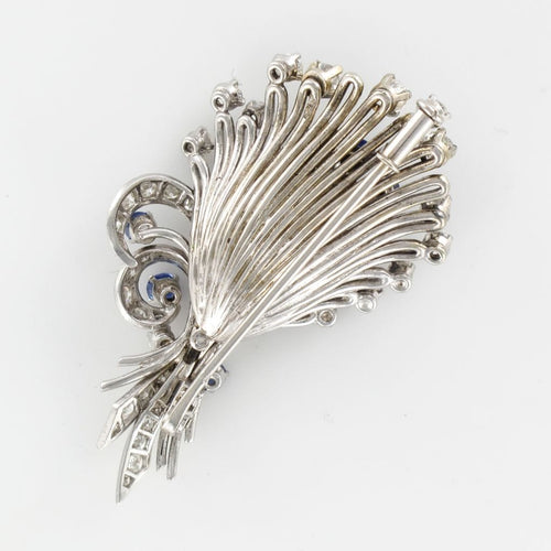 Broche Broche bouquet saphirs diamants 58 Facettes 19-564