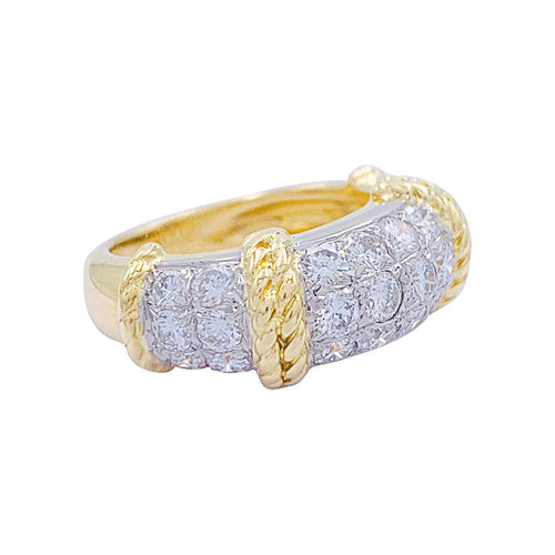 Bague 45 Bague Fred, "Isaure", or jaune, platine, diamants. 58 Facettes 32289