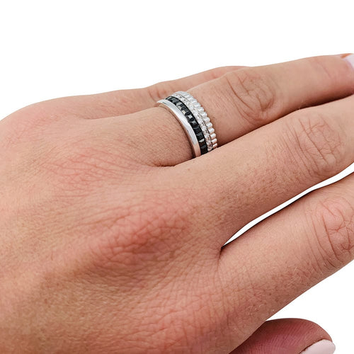 Bague 51 Bague Boucheron, "Quatre Black Edition", en or blanc, diamants. 58 Facettes 30977