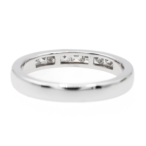 Bague 51.5 Bague Demi alliance Or blanc Diamant 58 Facettes 2618254CN