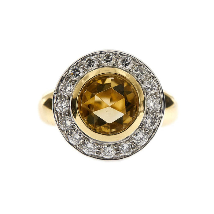 Bague 61 Bague citrine et diamants 58 Facettes 30269