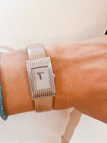 Montre Montre rectangulaire en acier Boucheron collection Reflet 58 Facettes