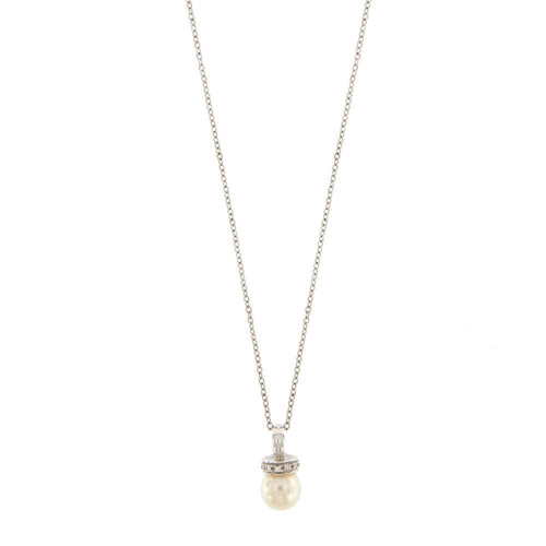 Collier Collier de perles et de diamants 58 Facettes 22953