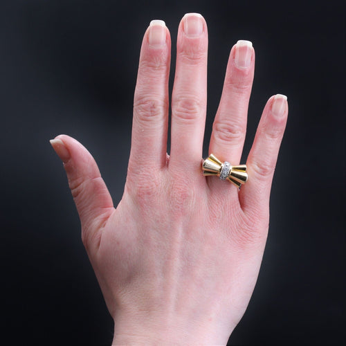 Bague 55 Bague tank noeud diamants 58 Facettes 22-622