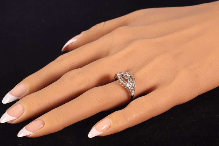 Bague 57 Bague de fiançailles en diamant 58 Facettes 22321-0022