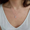 Collier Collier poire diamants or blanc 58 Facettes