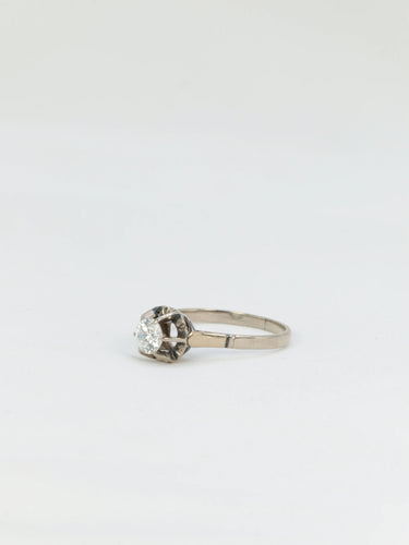 Bague Bague solitaire en or blanc et diamant 58 Facettes 686