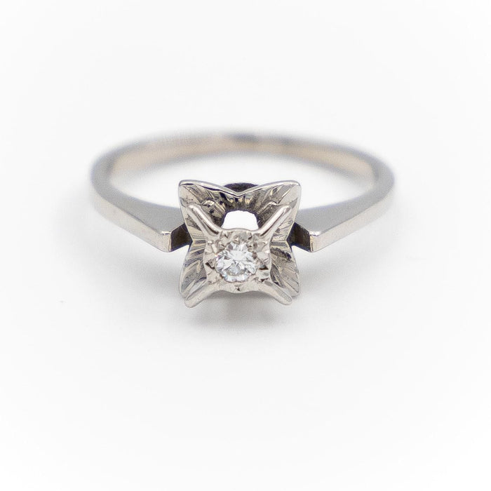 Bague 49 Bague Solitaire Or blanc Diamant 58 Facettes 1831848CN