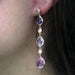 Boucles d'oreilles Boucles d'oreilles or rose saphirs diamants 58 Facettes 661D00026