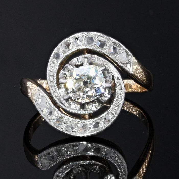 Bague 53 Bague tourbillon diamants ancienne 58 Facettes 21-843