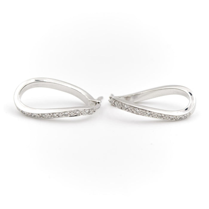 Boucles d'oreilles Boucles d'oreilles Créoles Or blanc  Diamant 58 Facettes 1696392CN