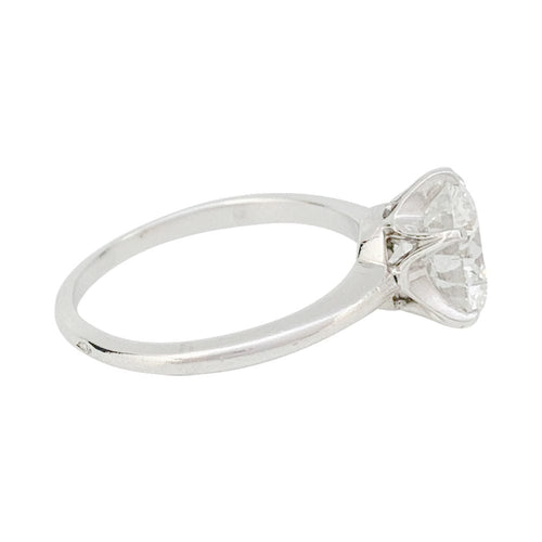 Bague 53 Solitaire platine et diamant, 2,23 carats. 58 Facettes 31441