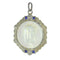 Pendentif Médaille Art Déco Nacre Diamants Saphirs 58 Facettes 23191-0432