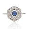 Bague 52 Bague art déco saphir cabochon diamants 58 Facettes 22-324