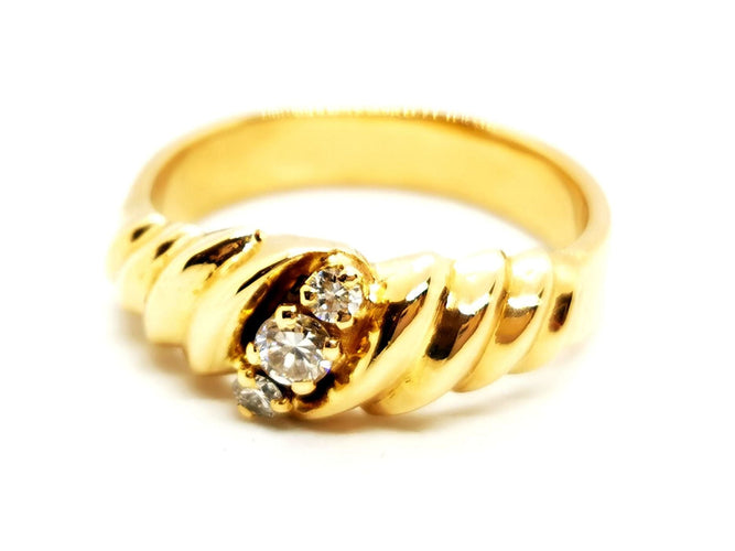 Bague 57 Bague Or jaune Diamant 58 Facettes 1167357CD