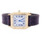 Montre Montre Cartier ,"Santos Dumont", or jaune, cuir. 58 Facettes 33205