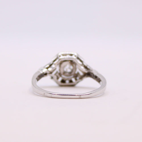 Bague Bague Art-déco Diamants et or blanc 58 Facettes