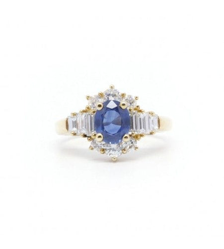 Bague Bague Marguerite Saphir Et Diamants 58 Facettes 200143R