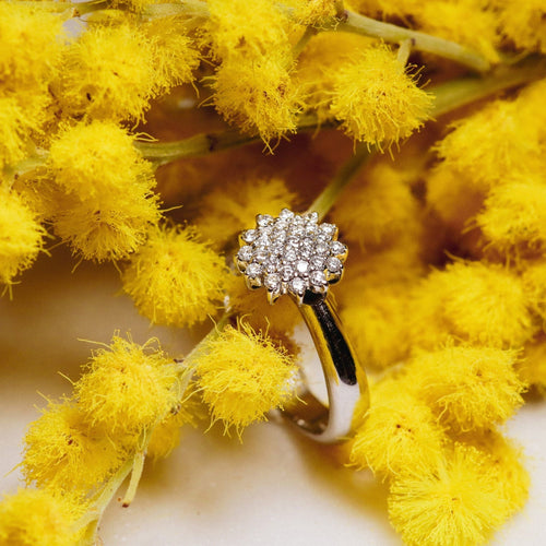 Bague Bague en or blanc et diamants 58 Facettes 15996