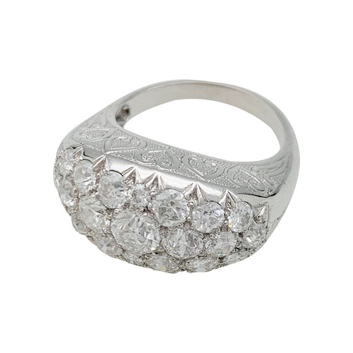 Bague 53 Bague jarretière platine et diamants. 58 Facettes 31232