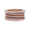 Bague 55 Bague Bulgari, "B.Zero1", or rose et diamants. 58 Facettes 32954