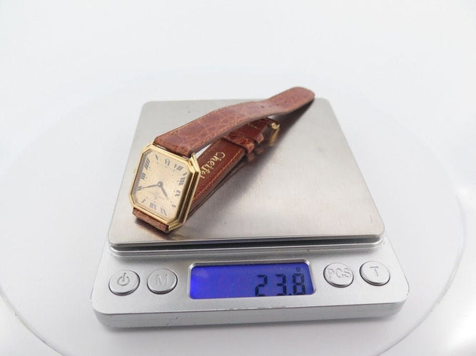 Montre vintage montre BAUME ET MERCIER 29 mm en or jaune 18k mecanique lady 58 Facettes 254182