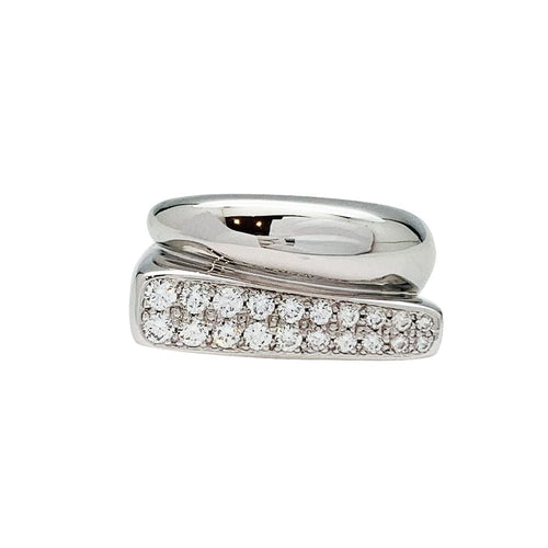 Bague 53 Bague Fred, "Success", en or blanc et diamants. 58 Facettes 31071