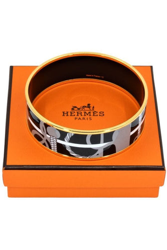 Broche BRACELET LARGE HERMÈS EN ÉMAIL 58 Facettes 050771