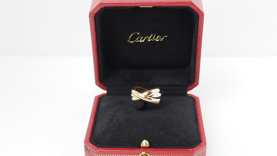 Bague 51 CARTIER - Alliance Trinity 3 Ors 58 Facettes 32513
