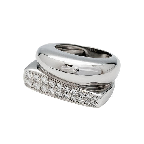 Bague 53 Bague Fred, "Success", en or blanc et diamants. 58 Facettes 31071