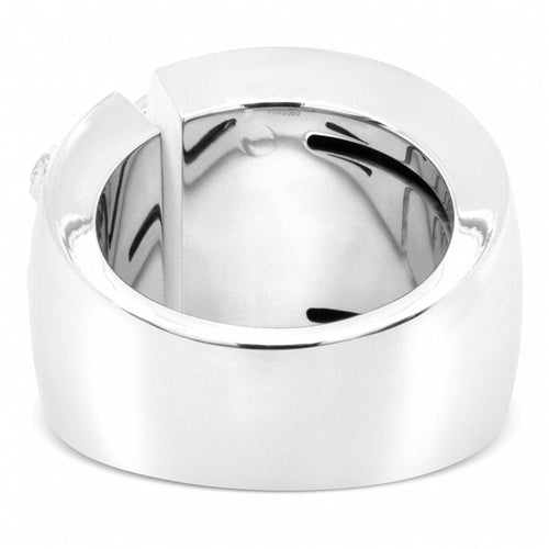 Bague 49 Bague Chaumet or gris diamants 58 Facettes 61E00424