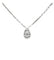 Collier 39 cm / Blanc/Gris / Or 750 Collier HALO  Diamant poire 58 Facettes R220007
