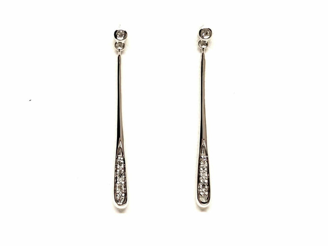 Boucles d'oreilles Boucles d'oreilles Pendantes Or blanc Diamant 58 Facettes 1692517CN