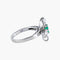 Bague Or blanc / Diamants BAGUE  « NOEUD » DIAMANTS & EMERAUDE 58 Facettes BO/0300812
