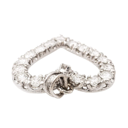 Pendentif Pendentif Coeur Or blanc Diamant 58 Facettes 2432012CN