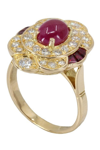 Bague BAGUE MODERNE RUBIS ET DIAMANTS 58 Facettes 003291