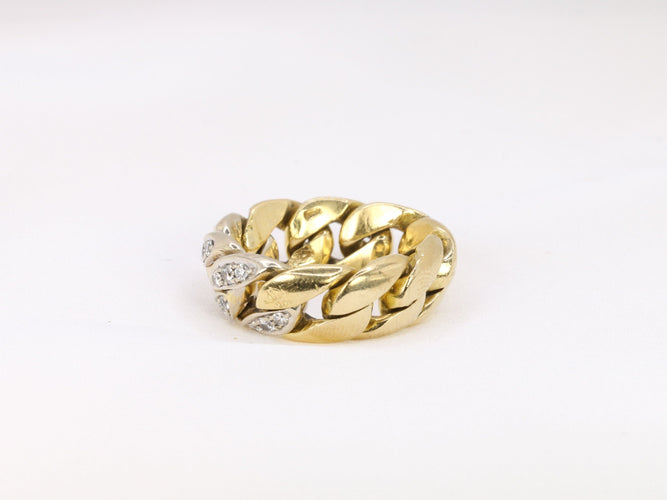 Bague Bague gourmette vintage Pomellato en or et diamants 58 Facettes