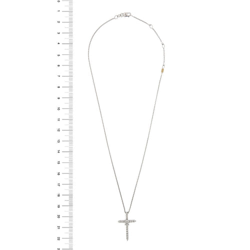 Collier Collier pendentif croix diamants 58 Facettes 27752