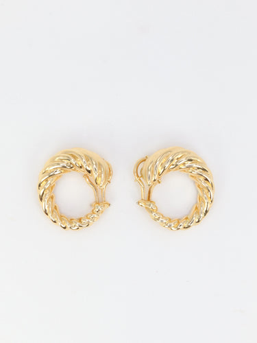 Boucles d'oreilles Créoles vintage en Or jaune 58 Facettes 720