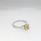 Bague Solitaire en or blanc diamants et saphir jaune 58 Facettes 21260