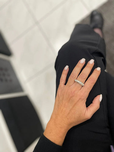 Bague 55 Bague Art Déco Or Diamant "Five-Stone" 58 Facettes