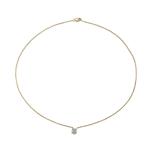 Collier Collier solitaire, or jaune et blanc. 58 Facettes 31949