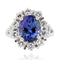Bague 49 Bague tanzanite diamants or blanc 58 Facettes 22-067