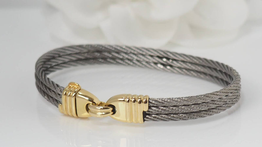 Bracelet Bracelet Fred Force 10 en or et acier 58 Facettes 31447