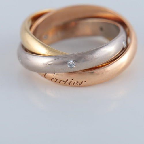 CARTIER ring trinity golds, diamonds 7996021276886 58 Facettes