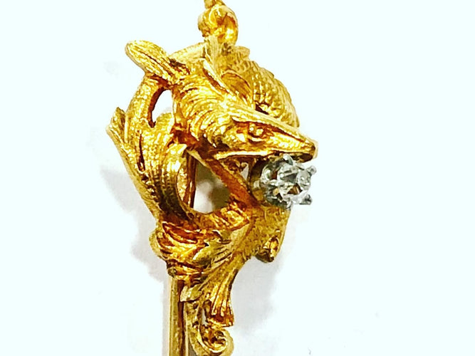 Broche Broche or jaune et diamant 58 Facettes