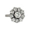 Bague 53 Bague or blanc marguerite diamants 58 Facettes 1-1185/2
