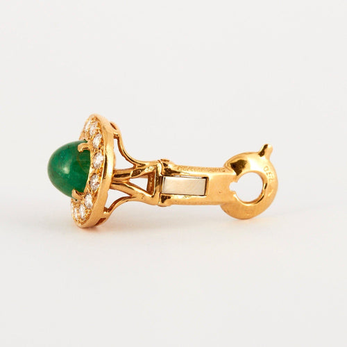Boucles d'oreilles CARTIER - Clip d’oreilles Emeraudes Diamants 58 Facettes